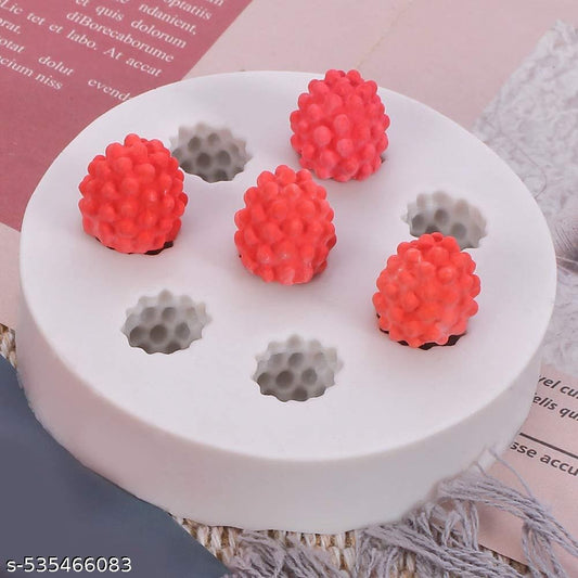 8 Cavity Raspberry Silicone Fondant Mould Mulberry Gum Paste Chocolate Candy Mold for Cake Decorating Topper Cupcake Topper Sugar Craft Polymer Clay Resin Art and Craft