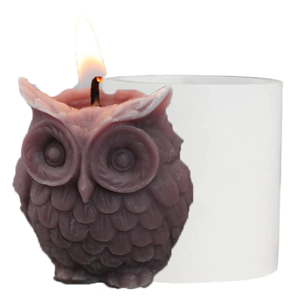 3D BIG Owl Silicone Candle Mold DIY Scented Aroma Candles Decorative Candles Home Decor
