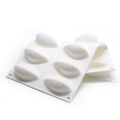 12 Cavity Quenelle Dessert Silicone Mould Tray Chocolate Pastry Ice Cream Jelly Cake