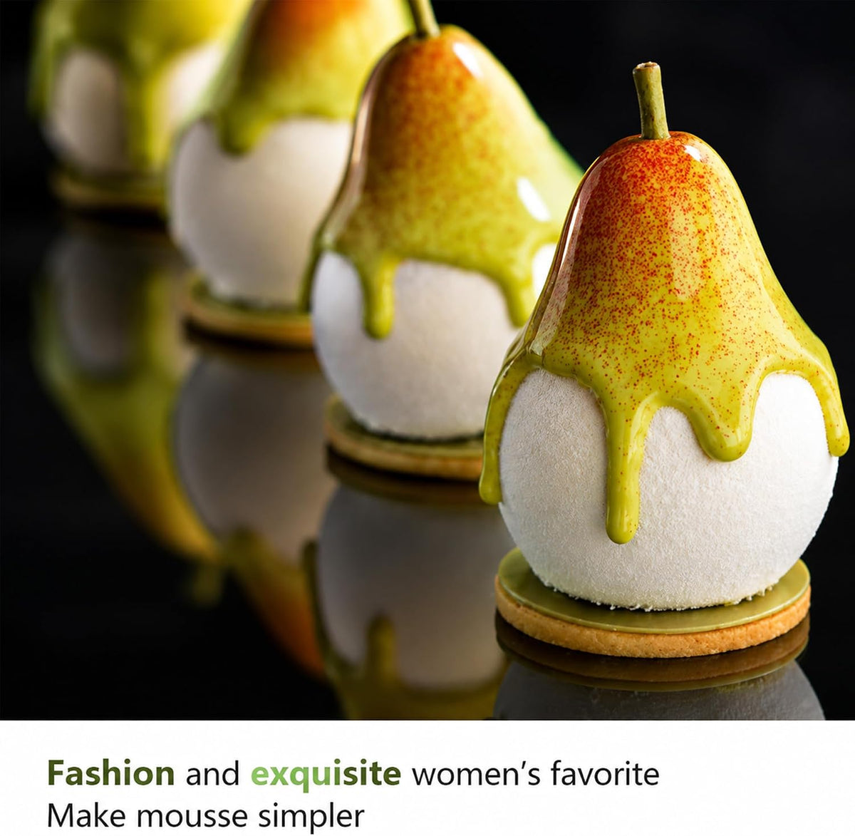 3D Pear Shape Silicone Mousse Cake Mold Chocolate Pastry Dessert Jelly Pudding Candy
