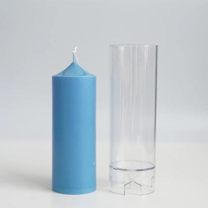 3D (7.5"x2.5"inch) Bold Plain Pencil Pillar Candle Mould Polycarbonate Mold Church Decoration Home Decor P25