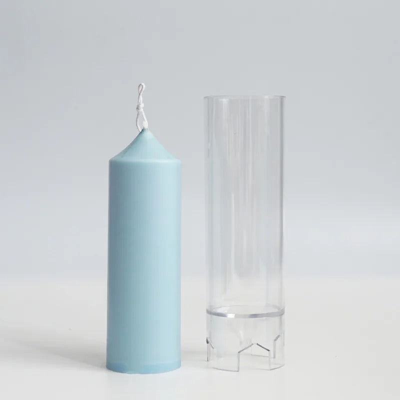 3D (6.7"x 2.0"inch) Plain Pencil Pillar Candle Mould Polycarbonate Mold Church Decoration Home Decor