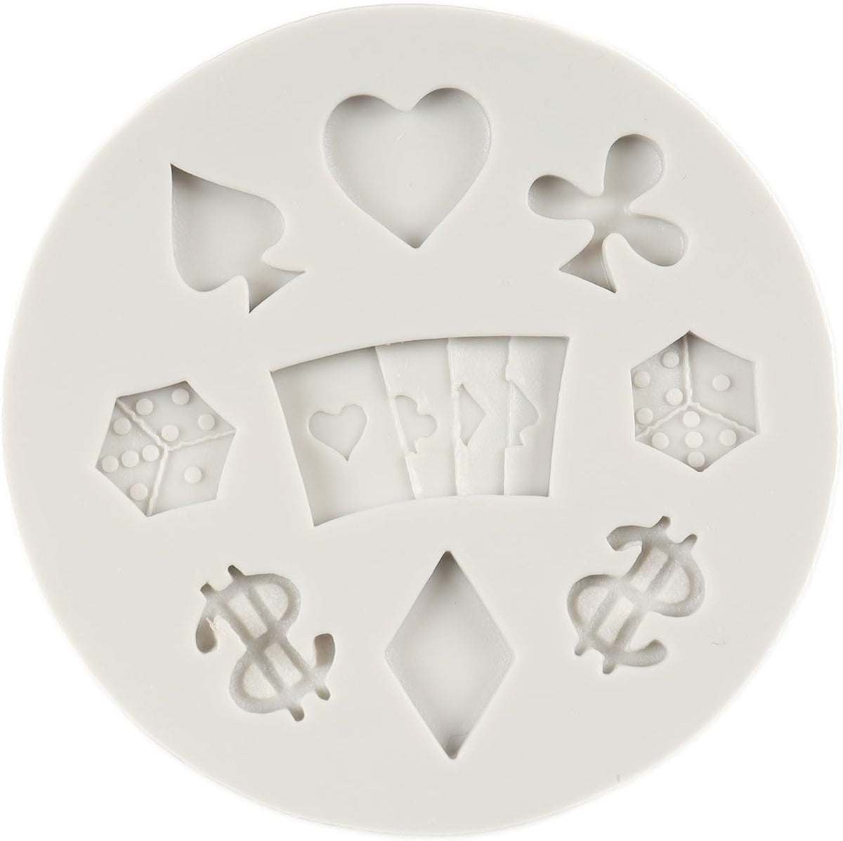 Poker & Casino Silicone Mold for Chocolate Candy Fondant Cake Decoration