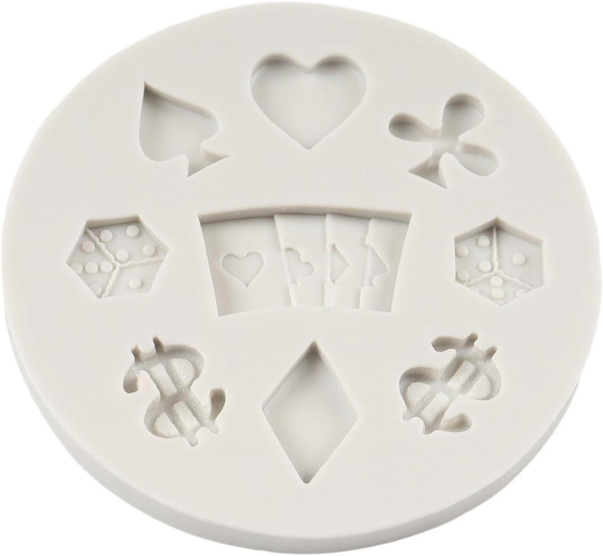 Poker & Casino Silicone Mold for Chocolate Candy Fondant Cake Decoration