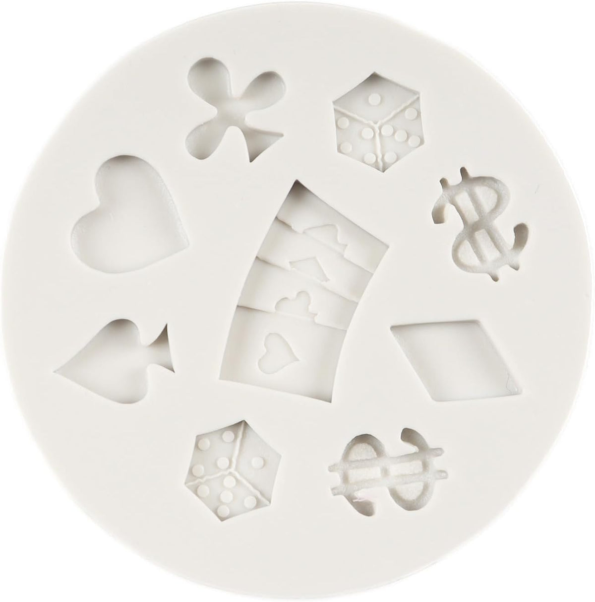 Poker & Casino Silicone Mold for Chocolate Candy Fondant Cake Decoration
