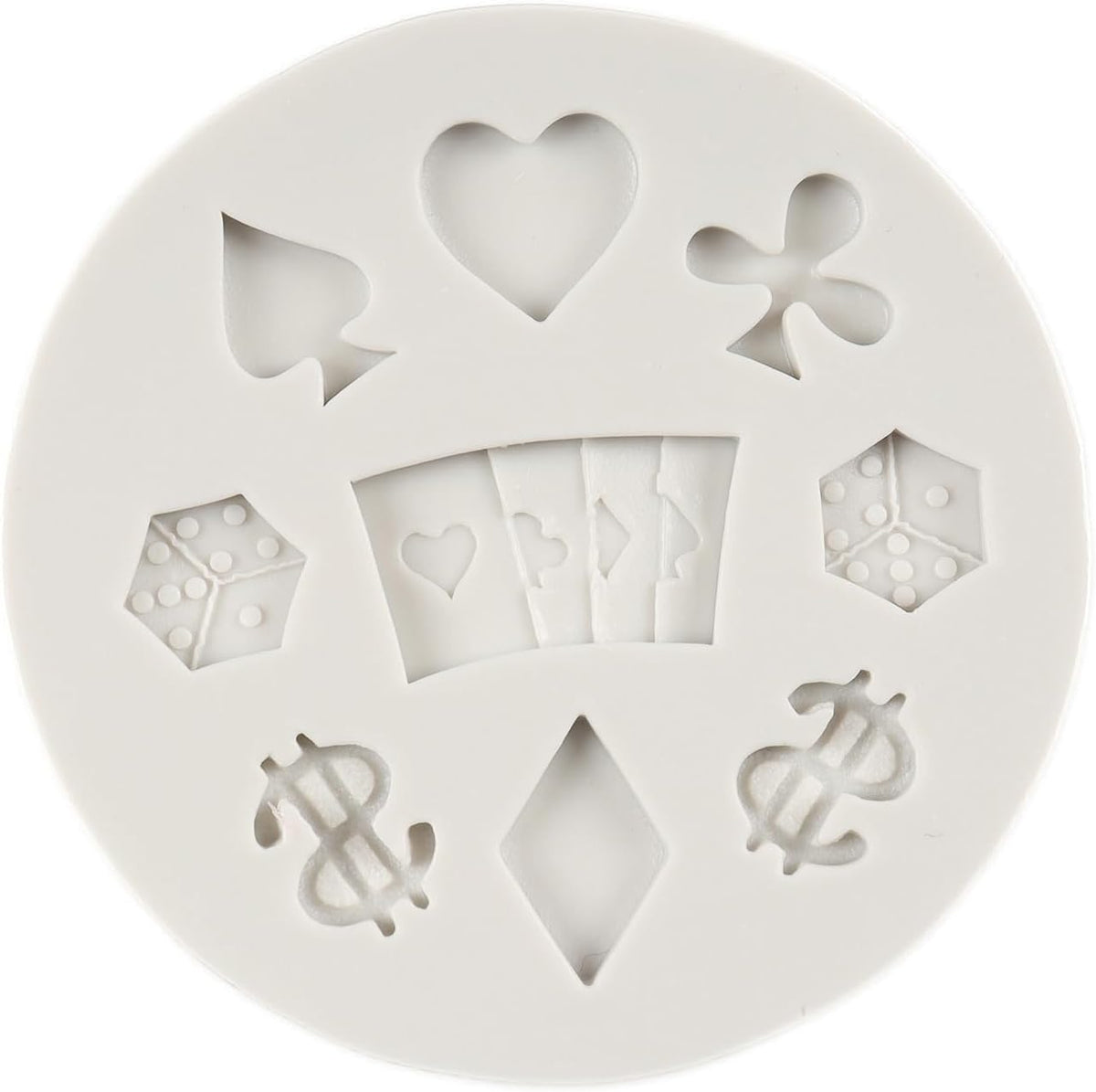 Poker & Casino Silicone Mold for Chocolate Candy Fondant Cake Decoration