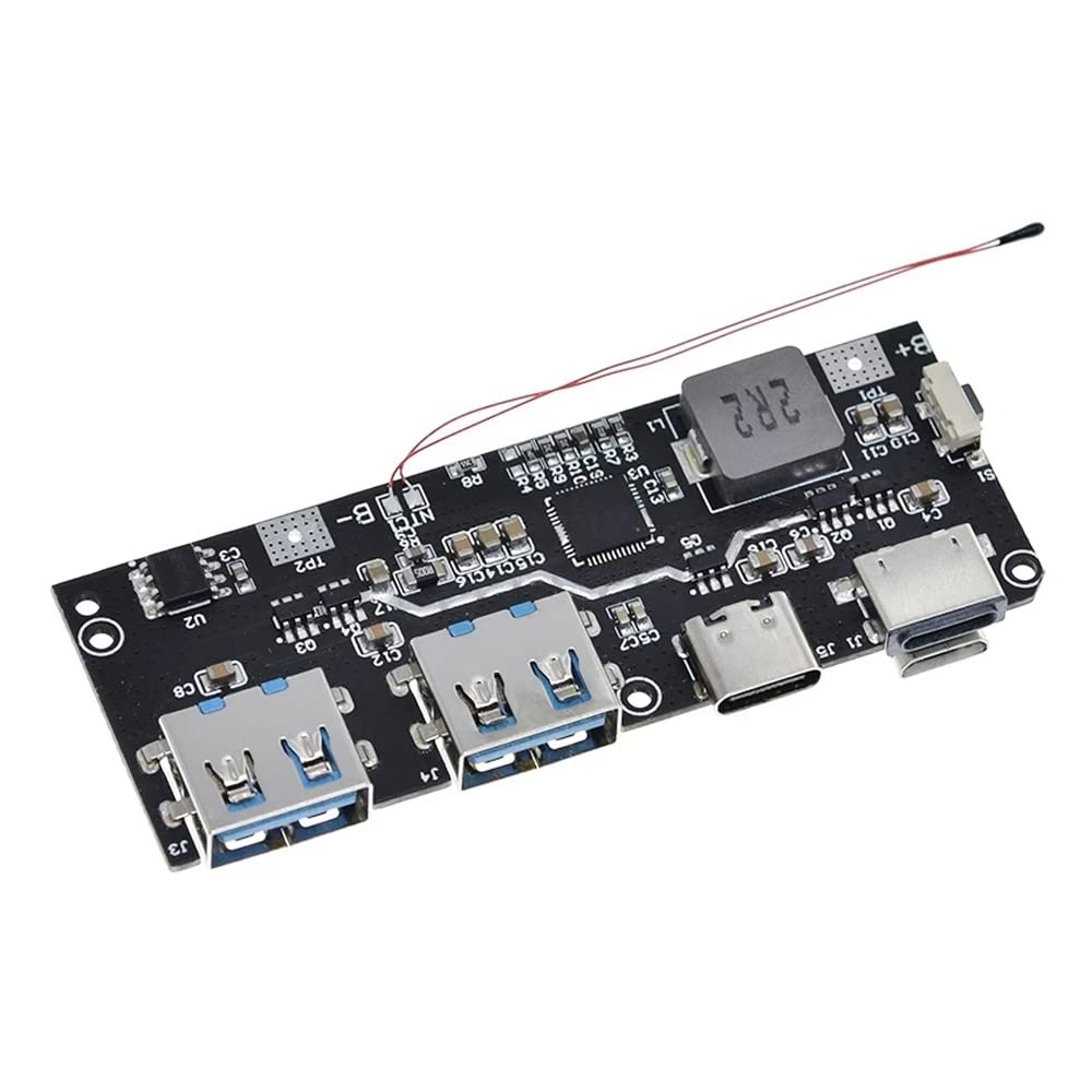 5 Port Dual USB Micro/Type-C 5V 4.5A 22.5W Mobile Power Bank 18650 Charging Module QC4.0 QC3.0 LED with NTC Temperature Protection