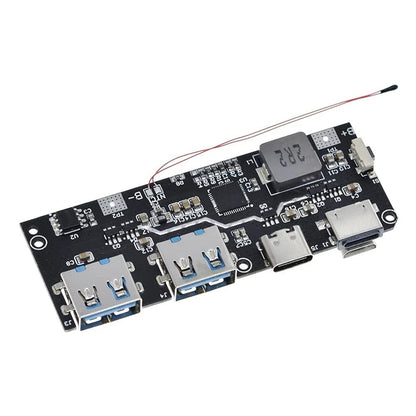 5 Port Dual USB Micro/Type-C 5V 4.5A 22.5W Mobile Power Bank 18650 Charging Module QC4.0 QC3.0 LED with NTC Temperature Protection