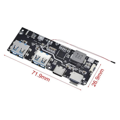 5 Port Dual USB Micro/Type-C 5V 4.5A 22.5W Mobile Power Bank 18650 Charging Module QC4.0 QC3.0 LED with NTC Temperature Protection