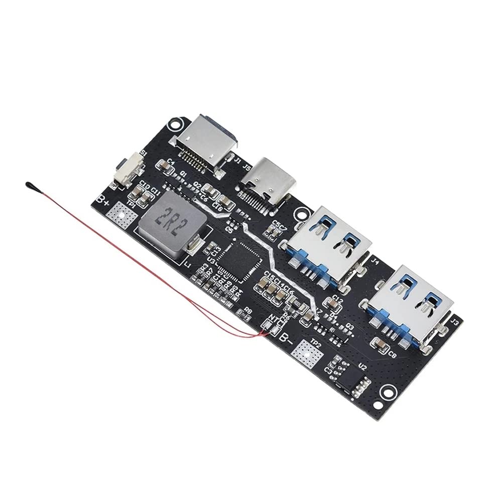5 Port Dual USB Micro/Type-C 5V 4.5A 22.5W Mobile Power Bank 18650 Charging Module QC4.0 QC3.0 LED with NTC Temperature Protection