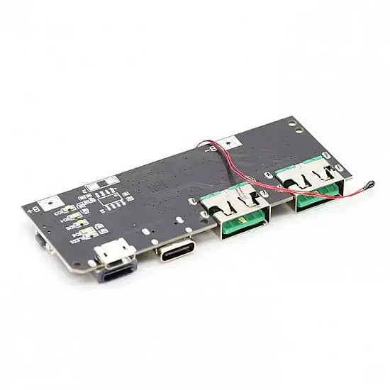 5 Port Dual USB Micro/Type-C 5V 4.5A 22.5W Mobile Power Bank 18650 Charging Module QC4.0 QC3.0 LED with NTC Temperature Protection
