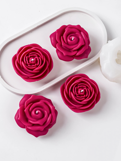 3D Rose Flower Silicone Candle Mould for Candle Making Soap Resin Art & DIY Crafts
