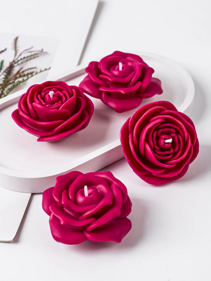 3D Rose Flower Silicone Candle Mould for Candle Making Soap Resin Art & DIY Crafts