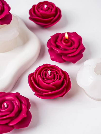 3D Rose Flower Silicone Candle Mould for Candle Making Soap Resin Art & DIY Crafts