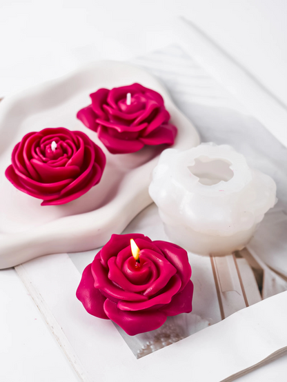 3D Rose Flower Silicone Candle Mould for Candle Making Soap Resin Art & DIY Crafts