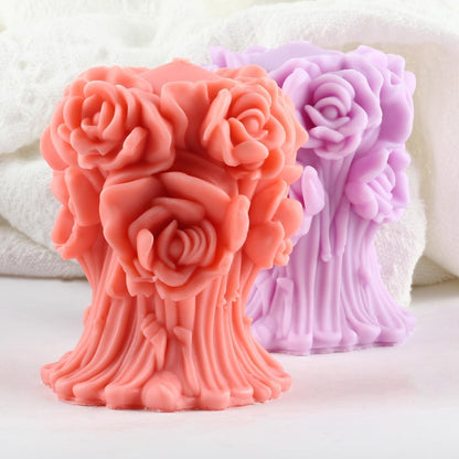 3D Rose Flower Silicone Candle Mould DIY Wax Soy Candle Home Decor & Gifting