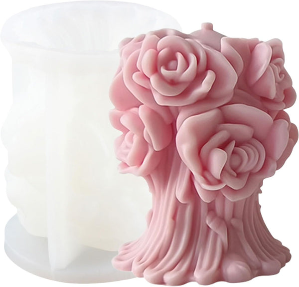 3D Rose Flower Silicone Candle Mould DIY Wax Soy Candle Home Decor & Gifting