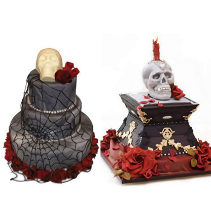 3D Skull Head Silicone Candle Mold DIY Candles Wax Soap Resin & Decorative Crafts (Large)