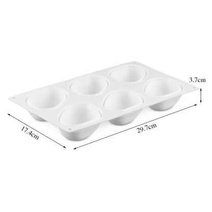 6 Cavity Stone Shape Silicone Mousse Cake Mold Chocolate Dessert Pudding Jelly