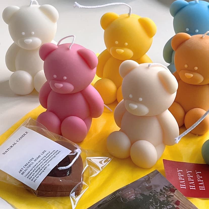 3D Teddy Bear Silicone Mold for Candle Making Soap Resin Art Chocolate Cake Decoration