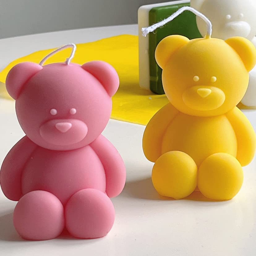3D Teddy Bear Silicone Mold for Candle Making Soap Resin Art Chocolate Cake Decoration