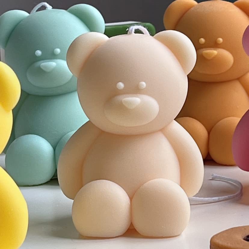 3D Teddy Bear Silicone Mold for Candle Making Soap Resin Art Chocolate Cake Decoration