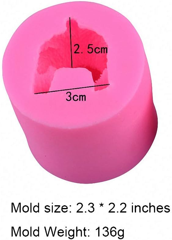3D Teddy Bear Silicone Candle Mold DIY Home decoration Mould Wax Mold