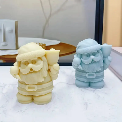 3D Santa Claus Silicone Candle Mould for Christmas Wax Candles Soap Making