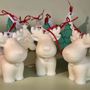 3D Cute Reindeer Silicone Mould for Candle Making Deer Figurine Christmas Decor
