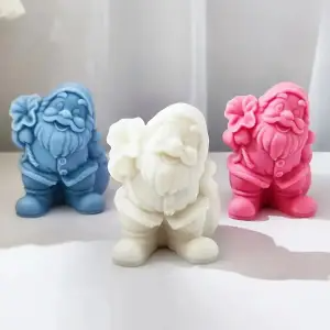 3D Santa Claus Silicone Candle Mould for Christmas DIY Wax Candles Festive Decor