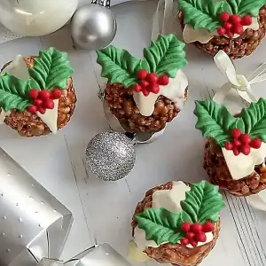 Christmas Holly Leaf Silicone Mould for Fondant Chocolate Cake Decoration