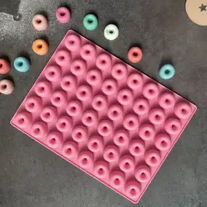 48 Cavity Mini Donut Silicone Mould for Chocolate Candy Jelly Baking
