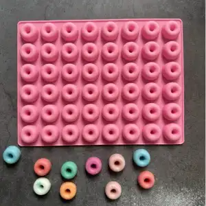 48 Cavity Mini Donut Silicone Mould for Chocolate Candy Jelly Baking