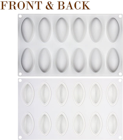 3D 12 Cavity Quenelle Dessert Silicone Mould Tray Silicone Mold Cake Decoration - UG LAND INDIA