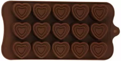 3D 15 Cavity Mini Heart Shape Silicone Chocolate Mold DIY Cake And Pastry Decoration - UG LAND INDIA