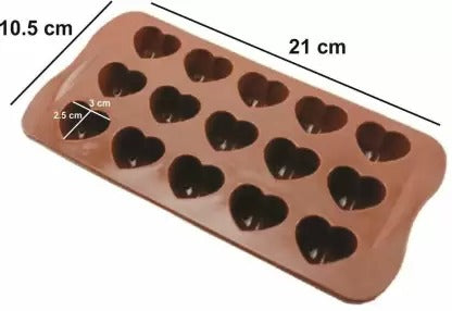 3D 15 Cavity Mini Heart Shape Silicone Chocolate Mold DIY Cake And Pastry Decoration - UG LAND INDIA