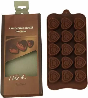 3D 15 Cavity Mini Heart Shape Silicone Chocolate Mold DIY Cake And Pastry Decoration - UG LAND INDIA