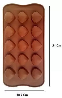 3D 15 Cavity Sea Shell Chocolate Mould Silicone Ice Mould Chocolate Decorating Mould - UG LAND INDIA