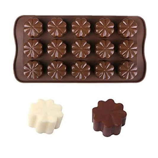 3D 15 Cavity Silicon Flower Chocolate Mold Candy Making Mold Mini Baking Mold For Cake Decoration - UG LAND INDIA