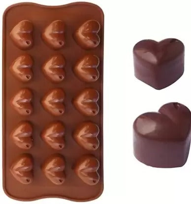 3D 15 Cavity Silicone Heart Shape Chocolate Mould Tray Pastry Cake Decoration Making Jelly - UG LAND INDIA