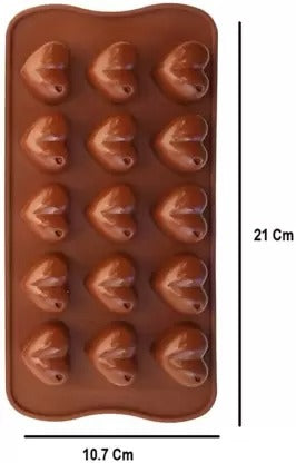 3D 15 Cavity Silicone Heart Shape Chocolate Mould Tray Pastry Cake Decoration Making Jelly - UG LAND INDIA