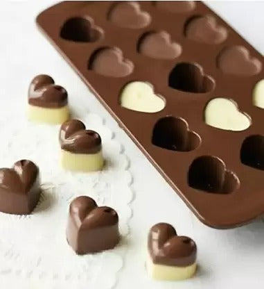 3D 15 Cavity Silicone Heart Shape Chocolate Mould Tray Pastry Cake Decoration Making Jelly - UG LAND INDIA