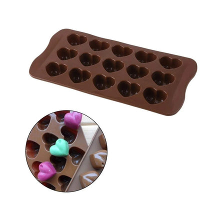 3D 15 Cavity Silicone Heart Shape Chocolate Mould Tray Pastry Cake Decoration Making Jelly - UG LAND INDIA