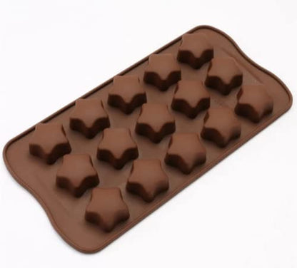 3D 15 Cavities Star Silicone Chocolate Mould Baking Mold Cups Handmade ice Moulds Jelly Gummy Chocolate Deserts Molds - UG LAND INDIA