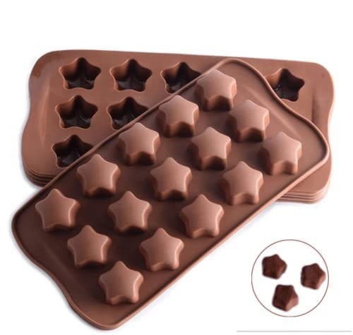 3D 15 Cavities Star Silicone Chocolate Mould Baking Mold Cups Handmade ice Moulds Jelly Gummy Chocolate Deserts Molds - UG LAND INDIA