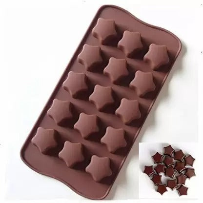 3D 15 Cavities Star Silicone Chocolate Mould Baking Mold Cups Handmade ice Moulds Jelly Gummy Chocolate Deserts Molds - UG LAND INDIA