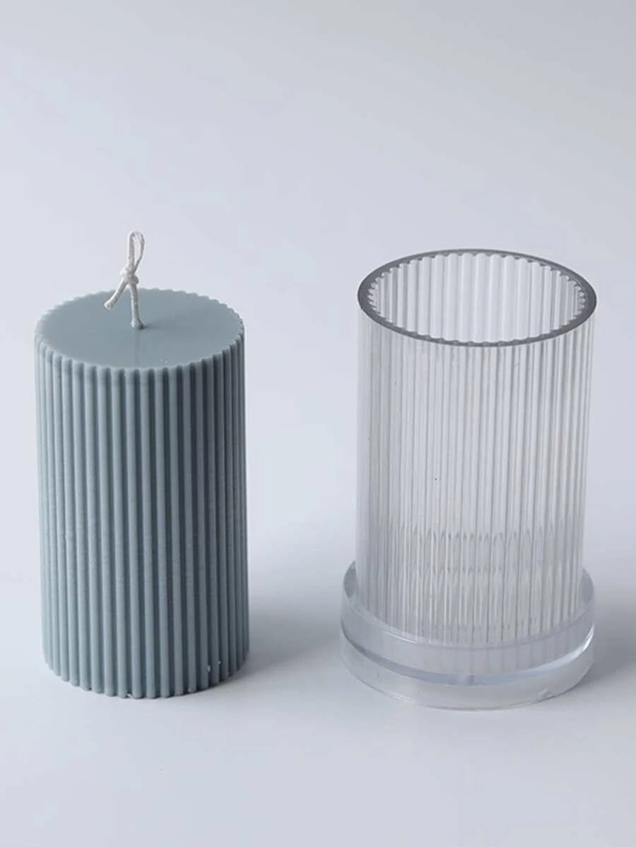 3D Pillar Cylinder Polycarbonate Candle Mould Beautiful Home Decoration - UG LAND INDIA