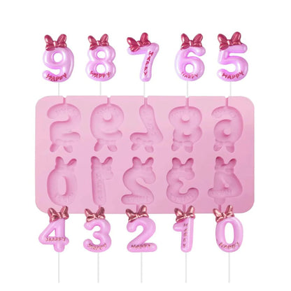 3D 10 Cavity 0-9 Digits Silicone Candle Mold Number Fondant Gumpaste Cake Decor Candy Mould - UG LAND INDIA