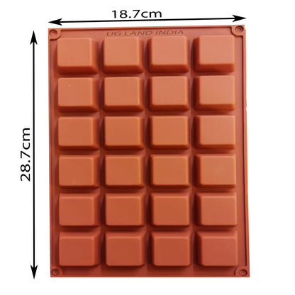 24 Cavity Square Silicone Chocolate Mould Mini Cube Mould