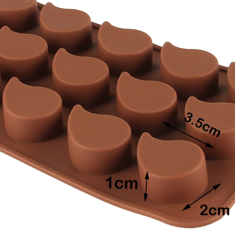 3D 15 Cavity Drop Shape Chocolate Silicone Chocolate Mould - UG LAND INDIA